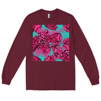 Burgundy breast cancer seamless pattern Long Sleeve Tee - texasbilliewilder