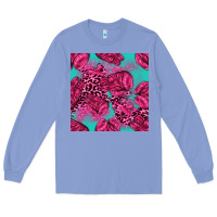 Colony Blue breast cancer seamless pattern Long Sleeve Tee - texasbilliewilder