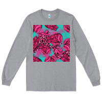 Heather Grey breast cancer seamless pattern Long Sleeve Tee - texasbilliewilder