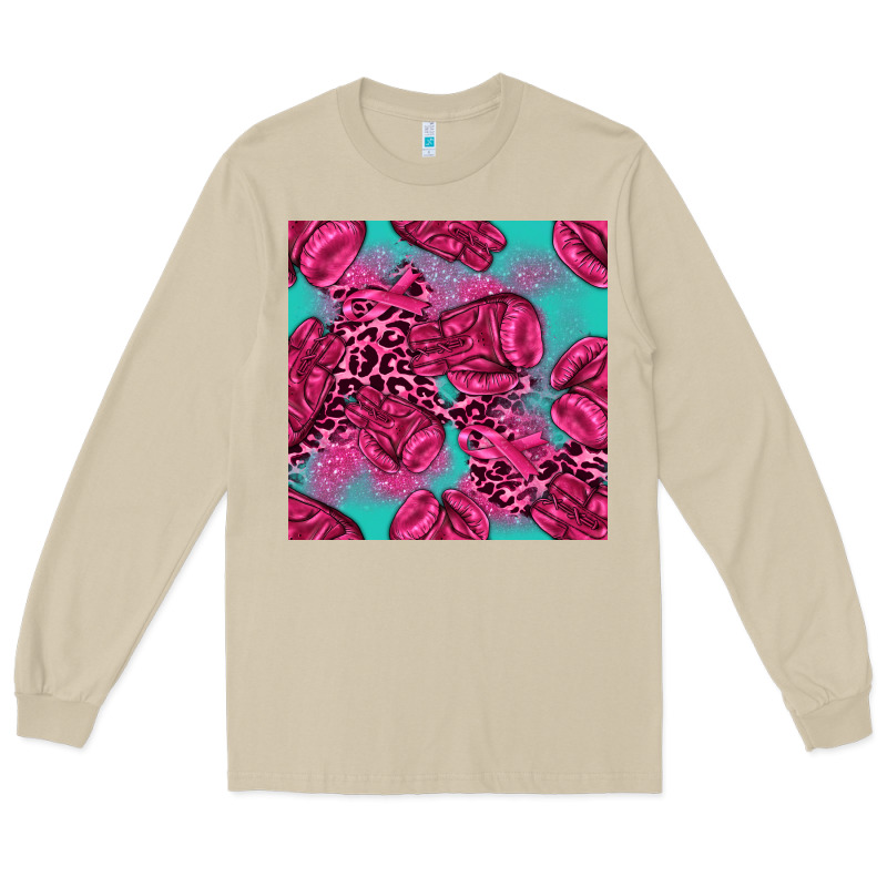 Breast Cancer Seamless Pattern Long Sleeve Tee by texasbilliewilder | Teevron