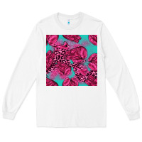 White breast cancer seamless pattern Long Sleeve Tee - texasbilliewilder