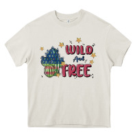Cream wild and free Heavy Core Tee - MaliasSmallBusiness