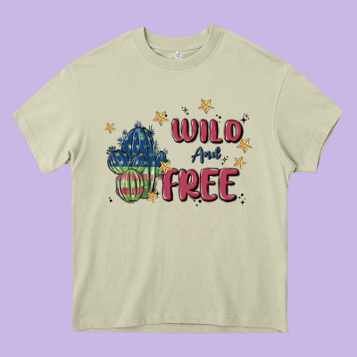 Wild And Free Heavy Core Tee Designed By Maliassmallbusiness