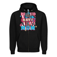 Black Proud navy Mom Mother's Day Zipper Hoodie - FaDigitalArtStudio