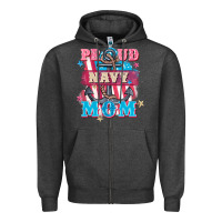 Charcoal Heather Proud navy Mom Mother's Day Zipper Hoodie - FaDigitalArtStudio