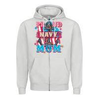 Dove Grey Proud navy Mom Mother's Day Zipper Hoodie - FaDigitalArtStudio
