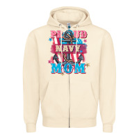 Sandshell Proud navy Mom Mother's Day Zipper Hoodie - FaDigitalArtStudio