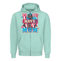 Seafoam Proud navy Mom Mother's Day Zipper Hoodie - FaDigitalArtStudio