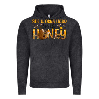 Vintage Black she works hard for the honey Vintage Hoodie - Artiststas