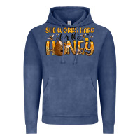 Vintage Denim she works hard for the honey Vintage Hoodie - Artiststas