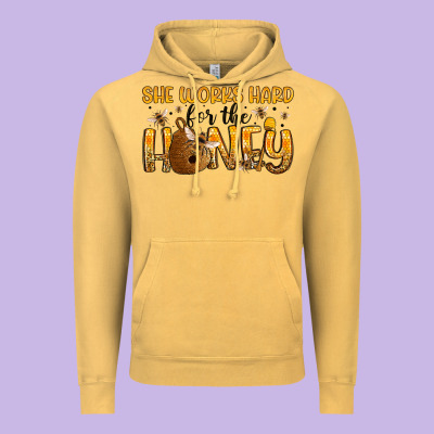 She Works Hard For The Honey Vintage Hoodie Designed By Artiststas