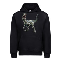 Black Velociraptor Urban Hoodie - LillyAllenDesigns