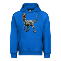 Cobalt Velociraptor Urban Hoodie - LillyAllenDesigns