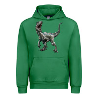 Emerald Velociraptor Urban Hoodie - LillyAllenDesigns