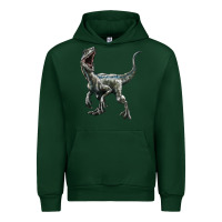 Forest Green Velociraptor Urban Hoodie - LillyAllenDesigns