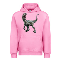 Fuchsia Pink Velociraptor Urban Hoodie - LillyAllenDesigns