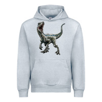 Heather Grey Velociraptor Urban Hoodie - LillyAllenDesigns