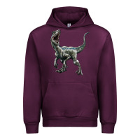 Mauve Wine Velociraptor Urban Hoodie - LillyAllenDesigns