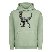 Pigment Oil Green Velociraptor Urban Hoodie - LillyAllenDesigns