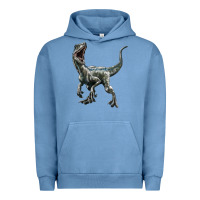 Pigment Pebble Blue Velociraptor Urban Hoodie - LillyAllenDesigns
