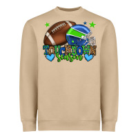 Mushroom Touchdown season American football green and blue Heavyweight Sweatshirt - HowdyJamesFarm