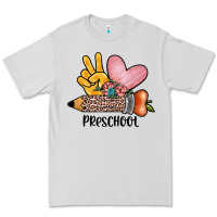 Dove Grey peace love preschool Premium Tee - JahusDesignShop