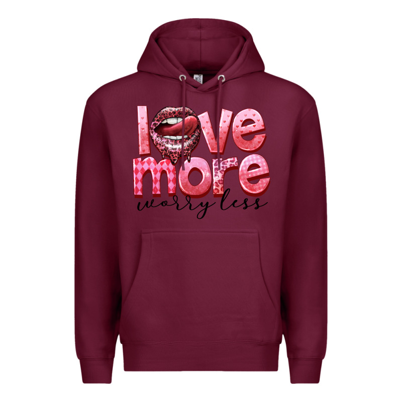 Love More Worry Less Premium Hoodie by FaDigitalArtStudio | Teevron