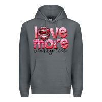 Rock Love more worry less Premium Hoodie - FaDigitalArtStudio
