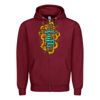 Burgundy faith sunflower leopard cross olivia Zipper Hoodie - OliviaCreatesArt