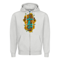 Dove Grey faith sunflower leopard cross olivia Zipper Hoodie - OliviaCreatesArt