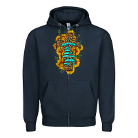 Navy faith sunflower leopard cross olivia Zipper Hoodie - OliviaCreatesArt