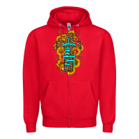 Red faith sunflower leopard cross olivia Zipper Hoodie - OliviaCreatesArt