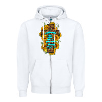 White faith sunflower leopard cross olivia Zipper Hoodie - OliviaCreatesArt