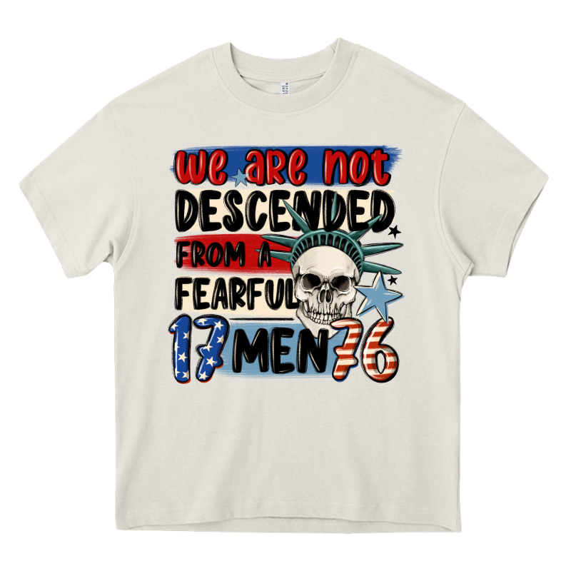 We Are Not Descended From A Fearful Me Heavy Core Tee by MaliasSmallBusiness | Teevron