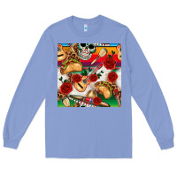 Colony Blue mexican  seamless pattern Long Sleeve Tee - texasbilliewilder