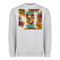 Heather Grey badass mama with flowers Heavyweight Sweatshirt - TumblerDesignByShophia