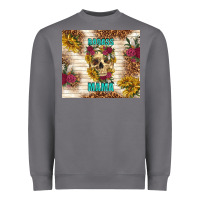 Badass Mama With Flowers Heavyweight Sweatshirt | Teevron