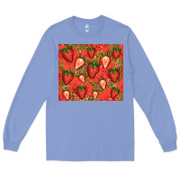 Colony Blue strawberries Long Sleeve Tee - Jasminsmagicworld