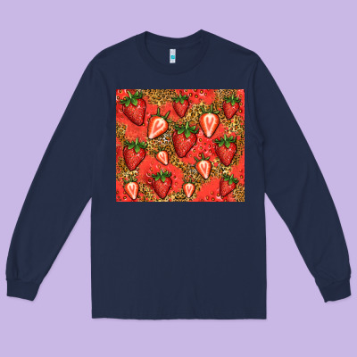 Strawberries Long Sleeve Tee Designed By Jasminsmagicworld