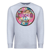 Heather Grey teacher life earrings Premium Sweatshirt - BundleAndBundleShop