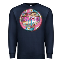 Navy teacher life earrings Premium Sweatshirt - BundleAndBundleShop
