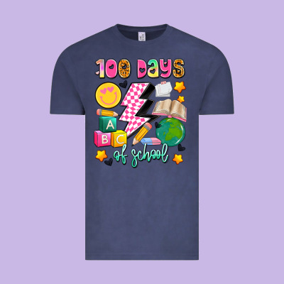 100 Days Of School Vintage Tee Designed By Artiststas
