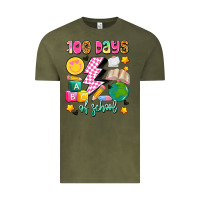 Vintage Olive 100 days of school Vintage Tee - Artiststas