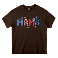 Chocolate Brown 4th july mama Heavy Core Tee - MaliasSmallBusiness