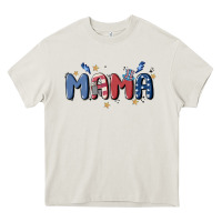 Cream 4th july mama Heavy Core Tee - MaliasSmallBusiness