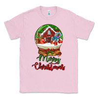 Bubblegum Pink Merry Christmas Classic Tee - LillyAllenDesigns