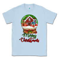 Dusty Blue Merry Christmas Classic Tee - LillyAllenDesigns
