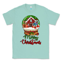 Seafoam Merry Christmas Classic Tee - LillyAllenDesigns