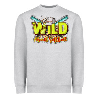Heather Grey Wild about Softball Heavyweight Sweatshirt - HowdyJamesFarm