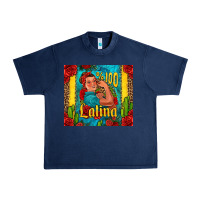 Navy hundred percent latina strong woman Urban Heavy Tee - Jasminsmagicworld